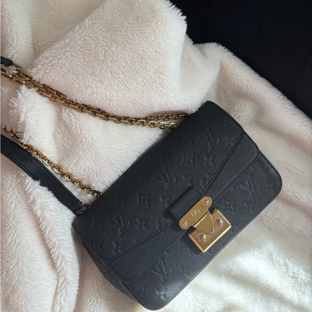 Louis Vuitton Black Monogram Empreinte Chain Crossbody Bag